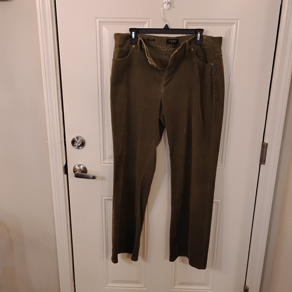 Talbots Olive Straight-Leg Pants
